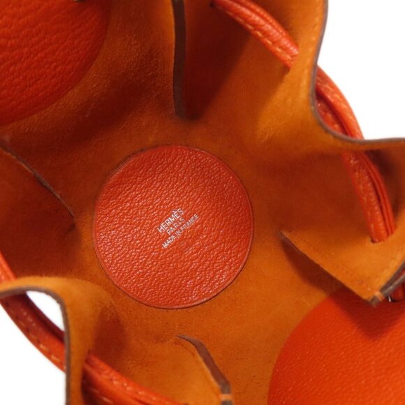 HERMES Orange Pouch - Picture 5 of 11
